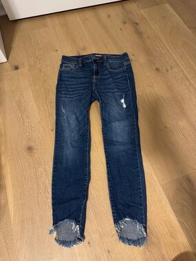 Cello Dark Blue Distressed Skinny Jeans